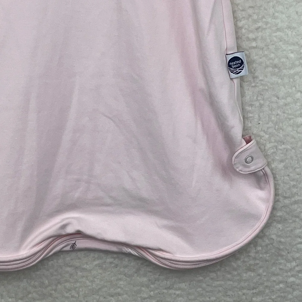 Nested Bean Zen Bag Pink Weighted Sleep Sack 0-6 Months Winter Snowflake Print